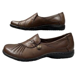 Cobb Hill by Rockport NWOB Brown Paulette Comfort Leather Loafer Shoe Size 9
